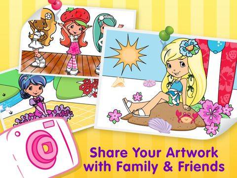 Strawberry Shortcake Jumbo Coloring Book Part 1- iPad app demo for kids -  Ellie 